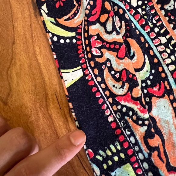 Artisan NY M L Women Multicolor Round Neck Sleeveless Midi Dress Paisley Stretch - Picture 2 of 9